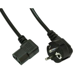 Angle Power Cable Akyga AK-PC-02A CCA 3x0.5mm² CEE 7/7 / IEC C13 1.5 m