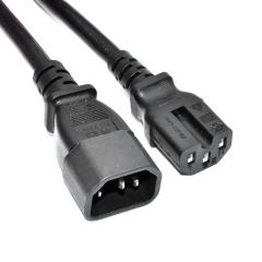 Kabel zasilający przedłużacz serwerowy Akyga AK-UP-05 CU 3x1mm² IEC C14 / IEC C15 1 m