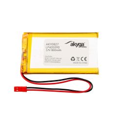 Lithium Polymer Battery Akyga AKY0827 LP405090 Li-Po 3.7V / 1800mAh PCM JST 2.54 2Pin Conn 150mm