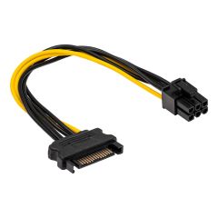 Adapter with cable Akyga AK-CA-30 SATA (m) / PCI-E 6 pin (f) 15cm