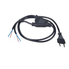 Power Cable "Y" with Open Tin Splitter CU 2x CEE 7/16 1.2 m