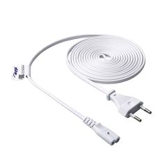 Figure Eight Power Cable Akyga AK-RD-07A CCA 2x0.5mm² CEE 7/16 / IEC C7 3 m biały