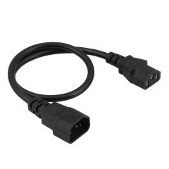 Power Cable Akyga AK-PC-14A Extension CCA IEC C13 / C14 0.5m