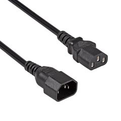 Extension Power Cable Akyga AK-PC-07C CU 3x1mm² IEC C13 / IEC C14 3m