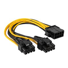 Adapter with cable Akyga AK-CA-81 PCI-E 8-pin (f) / 2 x PCI-E 6+2-pin (m) 15cm