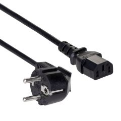 Kabel zasilający Akyga AK-PC-06C CU 3x1mm2 CEE 7/7 / IEC C13 3 m