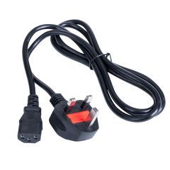 British Power Cable Akyga AK-AG-01A CCA 3x0.5mm² BS 1363 (Type G) / IEC C13 1.5 m UK