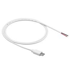 Kabel USB type C (m) serwisowy (open) Akyga AK-SC-40 1m biały