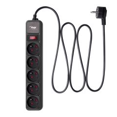Surge Protector Akyga AK-SP-05B 5 French Sockets CEE 7/5 (Type E) 3 m