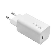 Wall charger Akyga AK-CH-23 65W USB-C PD GaN 5-20V / 3-3.25A  white