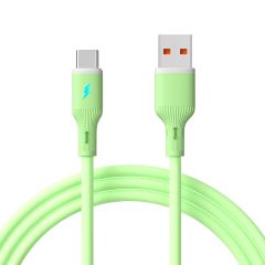 Kabel USB Akyga AK-USB-64 USB A (m) / USB type C (m) ver. 2.0 18W 1m zielony silikonowy
