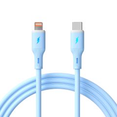 Kabel USB Akyga AK-USB-72 USB type C (m) / Lightning (m) ver. 2.0 30W 1m niebieski silikonowy