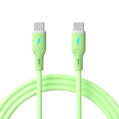 Kabel USB Akyga AK-USB-69 USB type C (m) / USB type C (m) ver. 2.0 60W 1m zielony silikonowy