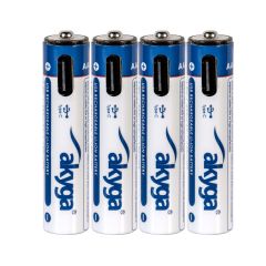 Lithium-ion Battery Akyga AK-BC-07 AAA LR03 Li-Ion 1.5V/435mAh USB-C 4pcs/box