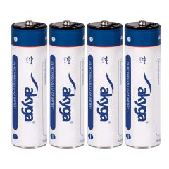 Lithium-ion Battery Akyga AK-BC-06 AA LR06 Li-Ion 1.5V/1750mAh USB-C 4pcs/box