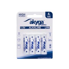 Alkaline battery Akyga AKY2068 AA LR6 Zn-MnO2, 1.5V/3050mAh 4pcs/blister