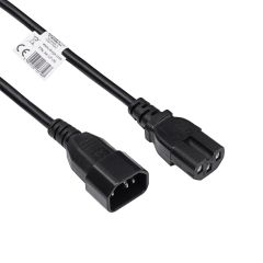Server Extension Power Cable Akyga AK-UP-06 CU 3x1mm² IEC C14 / IEC C15 1.8 m