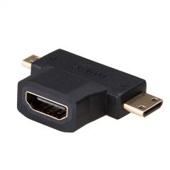 Adapter Akyga AK-AD-23 HDMI (f) / mini HDMI (m) / micro HDMI (m)