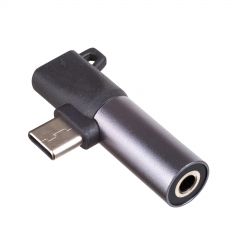 Adapter Akyga AK-AD-62 USB type C (m) / USB type C (f) / Jack 3.5 mm