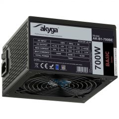 ATX power supply 700W Akyga AK-B1-700BE BLACK EDITION P4+4 PCI-E 6 pin i 6+2 pin 5x SATA PPFC FAN