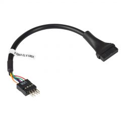 Adapter with cable Akyga AK-CA-75 USB 9 pin (m) / USB 19 pin ( f ) 20cm