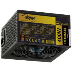 ATX Power Supply 400W Akyga AK-U4-400 P4+4 PCI-E 6 pin 6+2 pin 6x SATA APFC 80+ bronze FAN 12cm