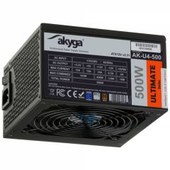 Zasilacz ATX 500W Akyga AK-U4-500 P4+4 PCI-E 6 pin 6+2 pin 6x SATA APFC 80+ Bronze FAN 12cm używany