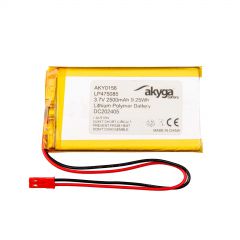 Lithium Polymer Battery Akyga AKY0156 LP475085 Li-Po 3.7V/2500mAh PCM JST 2.54 2-Pin Connector 150mm