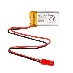 Lithium Polymer Battery Akyga AKY0384 LP601730 Li-Po 3.7V/250mAh PCM JST 2.54 2-Pin Connector 150mm