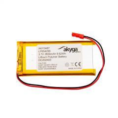 Lithium Polymer Battery Akyga AKY0487 LP654290 Li-Po 3.7V/2600mAh PCM JST 2.54 2-Pin Connector 150mm
