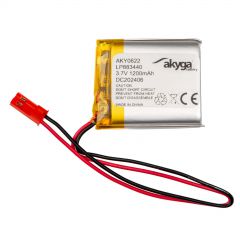 Lithium Polymer Battery Akyga AKY0622 LP883440 Li-Po 3.7V/1200mAh PCM JST 2.54 2-Pin Connector 150mm