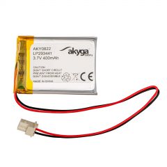 Lithium Polymer Battery Akyga AKY0822 LP293441 Li-Po 3.7V/400mAh PCM Molex 1.25 2Pin Connector 150mm