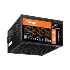 ATX Power Supply 500W Akyga AK-C2-500 Modular P4+4 2x PCI-E 6+2 pin 4x SATA 2x Molex FAN 12cm