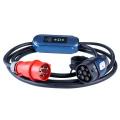 Charger for electric cars Akyga AK-EC-12 CEE 5pin Type2 LCD 3-phases 16A 11kW 5m