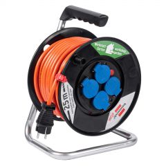 Extension Cord Reel Brennensthul Akyga AK-CR-05 Splash-proof Cord Holder 4 Socets 3x1.5 mm IP44 25m