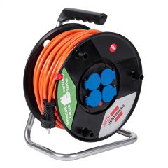 Extension Cord Reel Brennensthul Akyga AK-CR-06 Splash-proof Cord Holder 4 Socets 3x1.5 mm IP44 50m