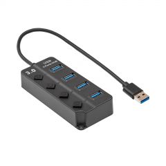Hub USB Akyga AK-AD-33 active USB A (m) / 4x USB A (f) switches ver. 3.0 15cm