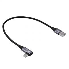 Cable USB Akyga AK-USB-58 USB type A (m) / USB type C (m) Angle ver. 2.0 60W 0.3m
