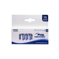 Alkaline battery Akyga AKY1970 AAA LR03 Zn-MnO2, 1.5V/1300mAh 10pcs/box