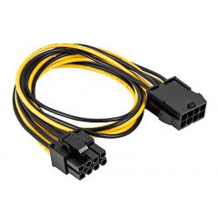 Adapter with cable Akyga AK-CA-82 PCI-E 6+2 pin (m) / PCI-E 8 pin (m) 40cm